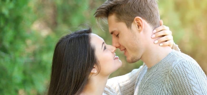 Lovely Happy Couple in the Park