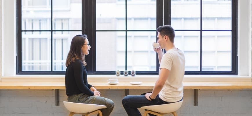 Couple on a coffee date