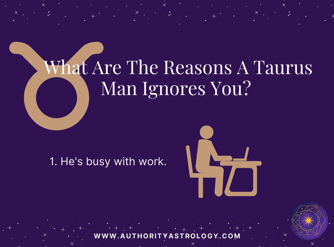 Reason 1: Why Taurus Man Ignore You - mini infographic