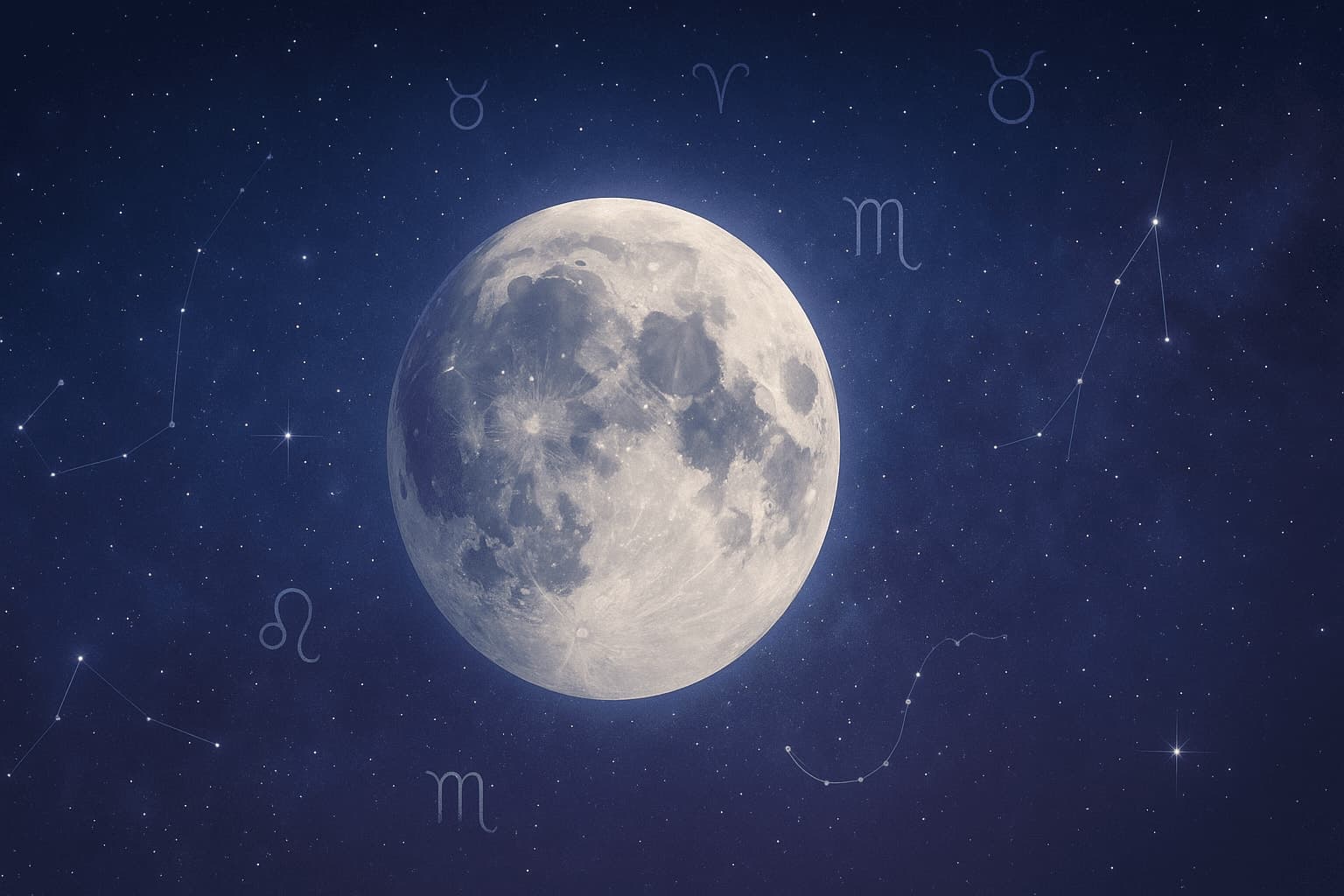 Illustration of the Moon drifting through a night sky with Scorpio constellation accents representing the 2027 void of course astrology calendar.