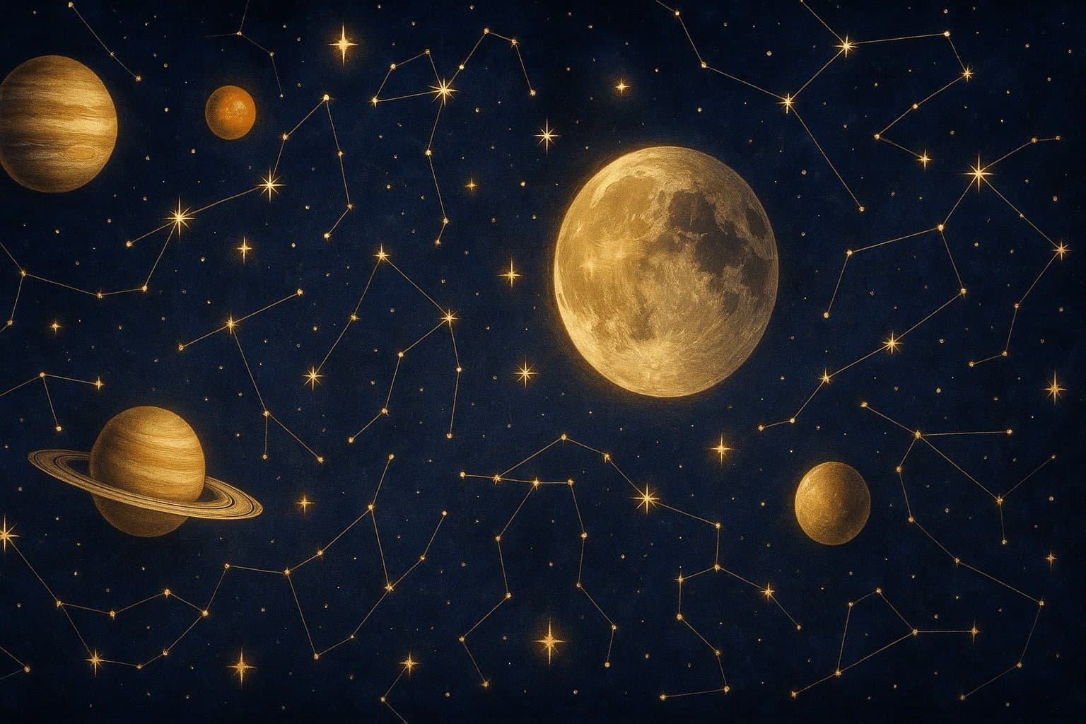 Cosmic depiction for the November 2027 astrology calendar featuring Venus enters Sagittarius.