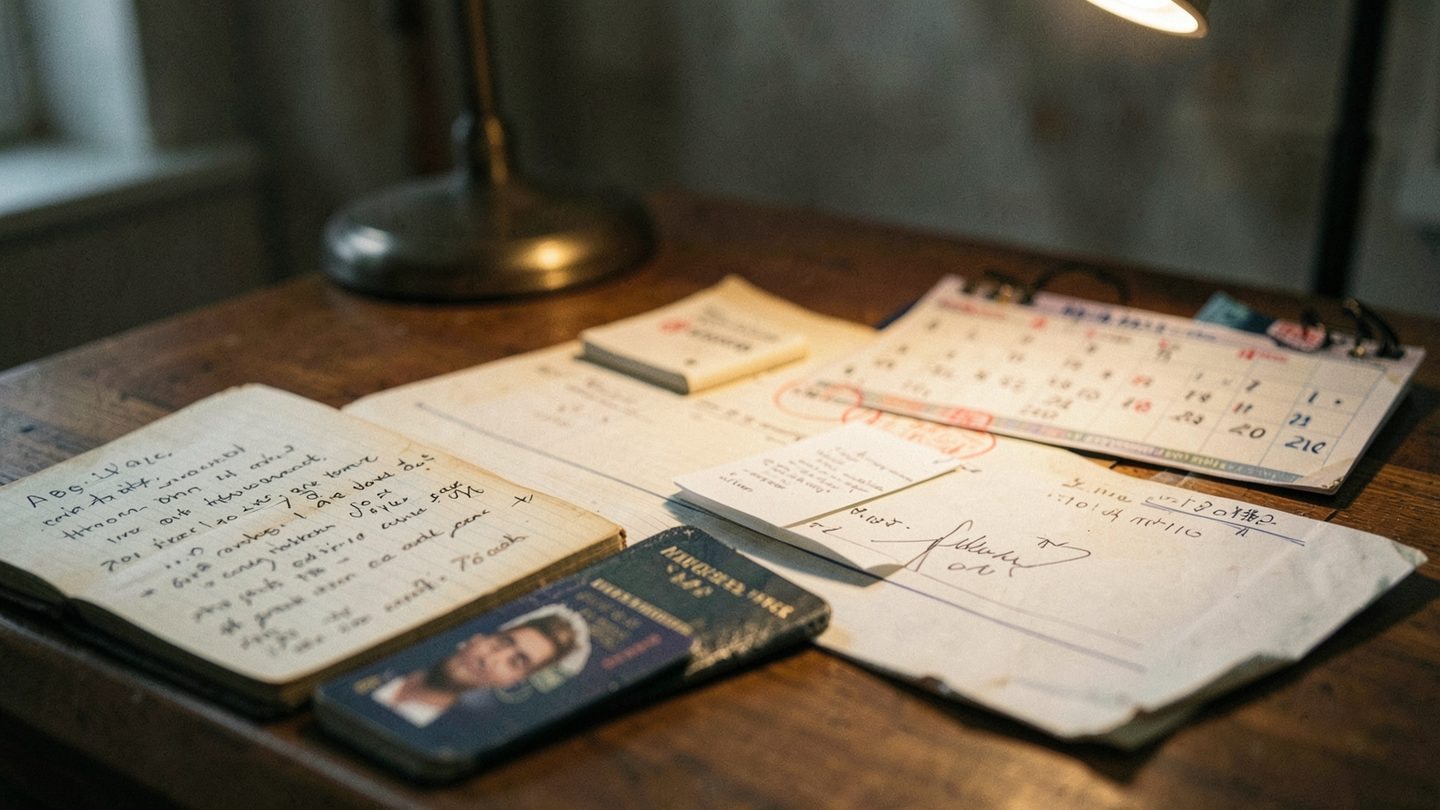 Editorial image of documents being reviewed before making a commitment