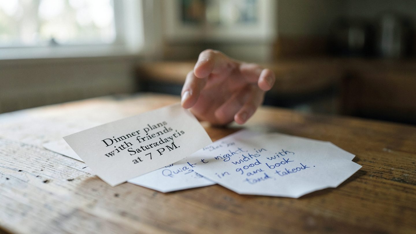 A close-up of choosing between other people’s plans and personal boundaries.