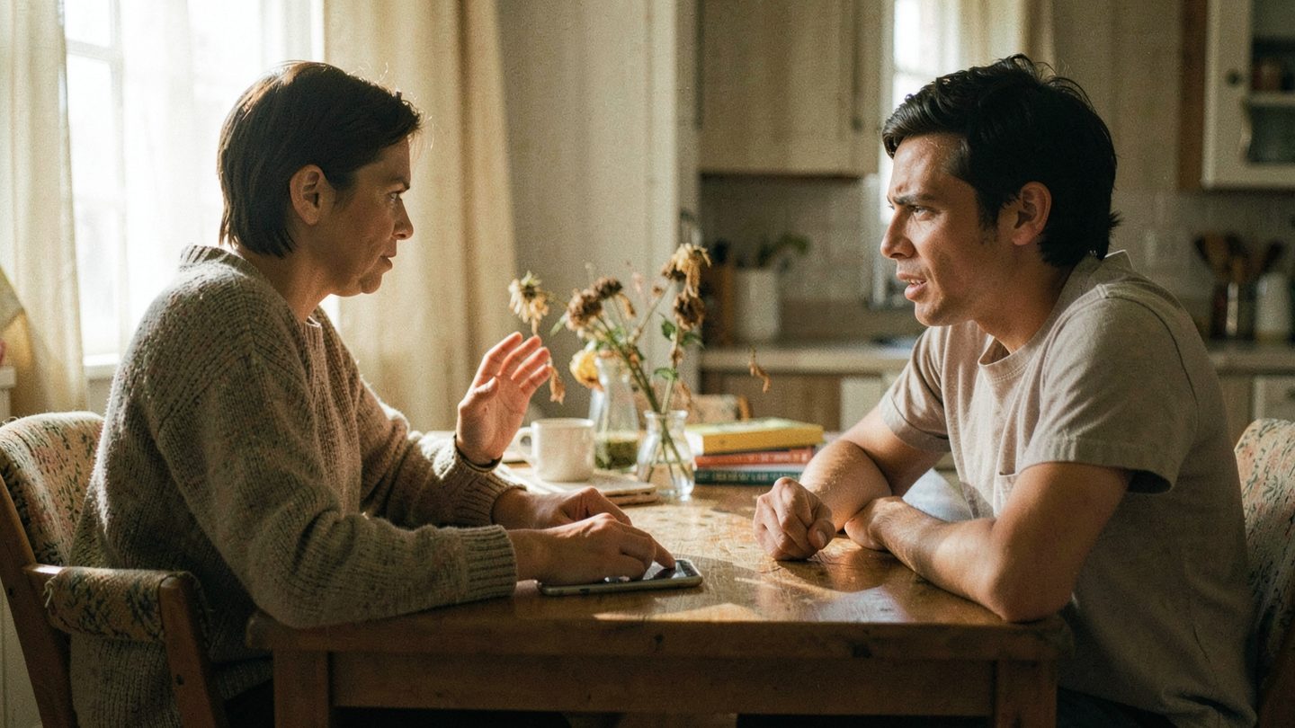 A candid relationship moment showing tension between autonomy and commitment