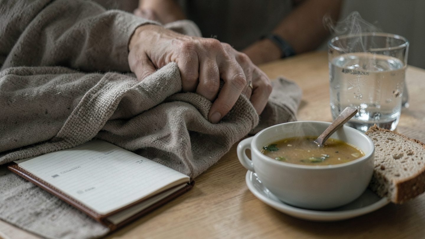 Editorial scene of everyday care and limits