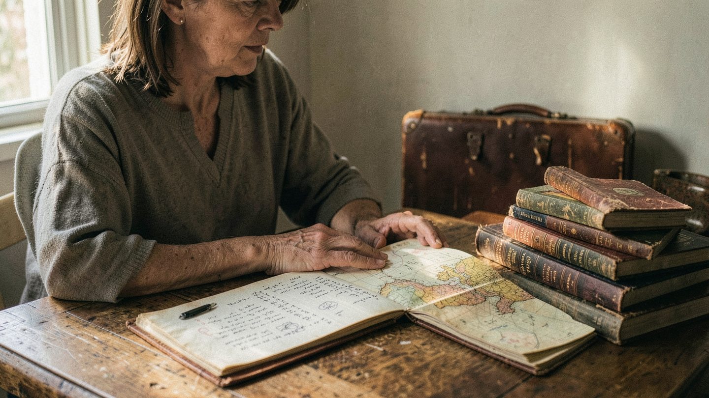 Editorial image suggesting the 9th house as meaning, learning, and long-distance perspective