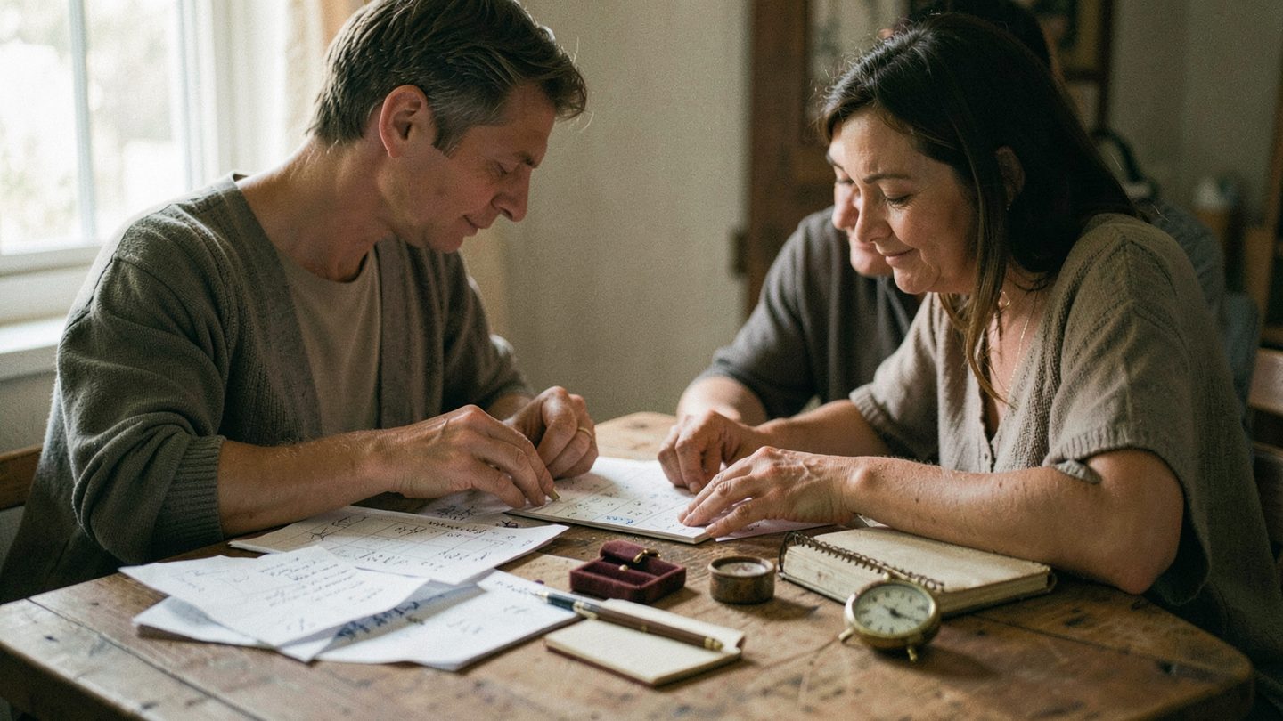 Photographic editorial scene suggesting commitment, timing, and long-term planning