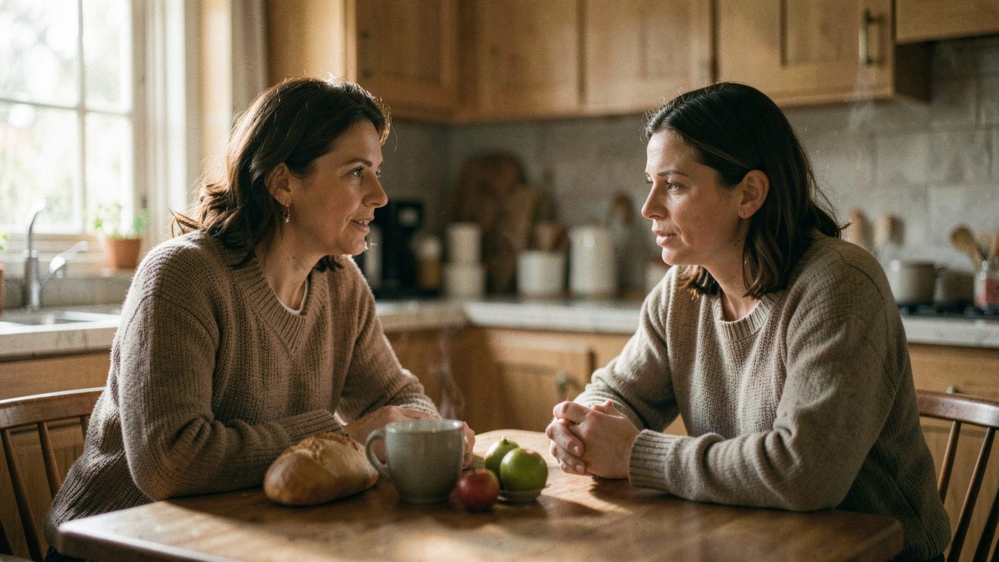 A candid editorial scene about care and relationship boundaries