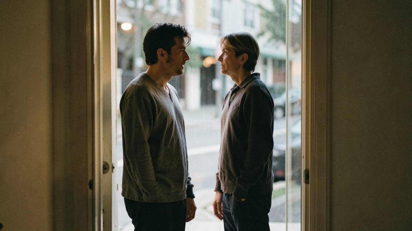 A candid editorial scene suggesting tension between public self-presentation and commitment