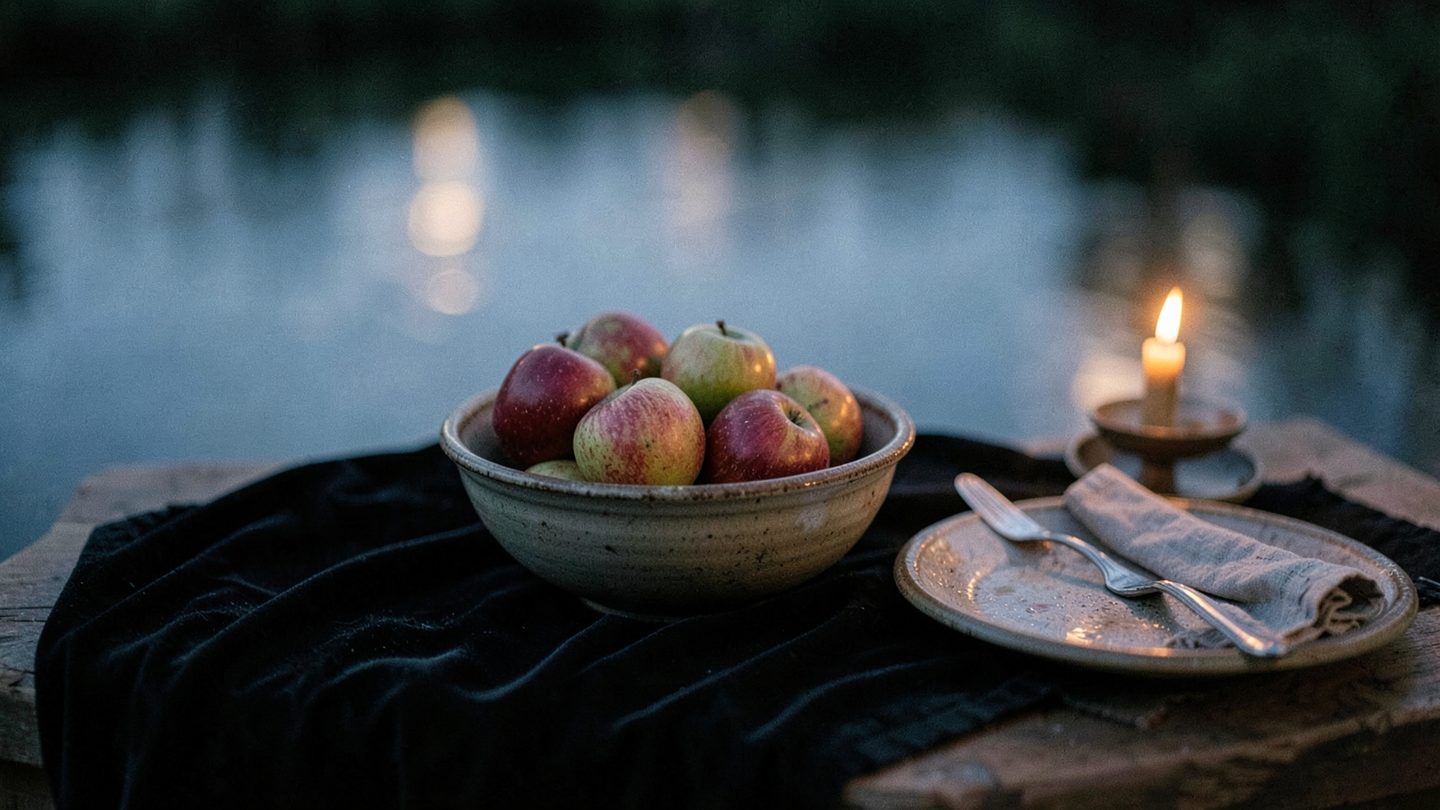 Photographic editorial still life suggesting Taurus-Scorpio full moon themes of keeping and releasing.