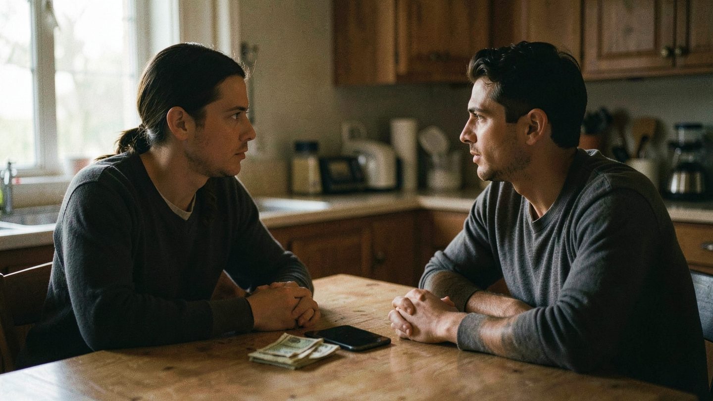 Editorial photo of a candid conversation about money and relationships