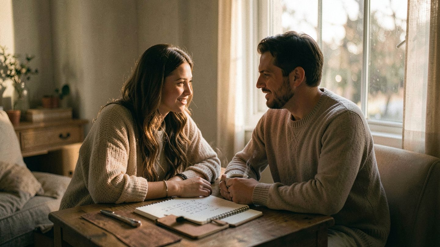 Editorial photo-style scene suggesting partnership and fortunate timing