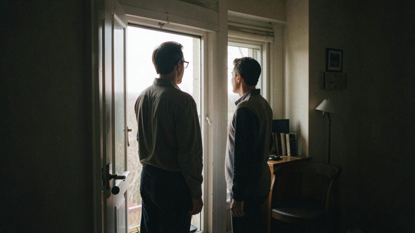 Conceptual editorial photo suggesting the tension between outward presentation and private foundation