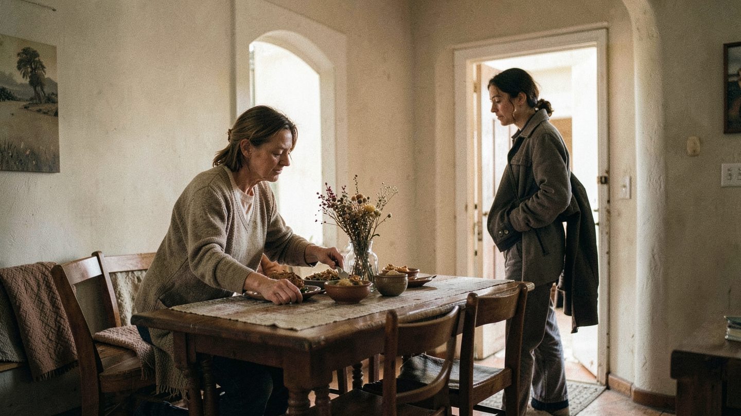 A realistic editorial scene suggesting care versus independence in the Ceres square Sun theme.