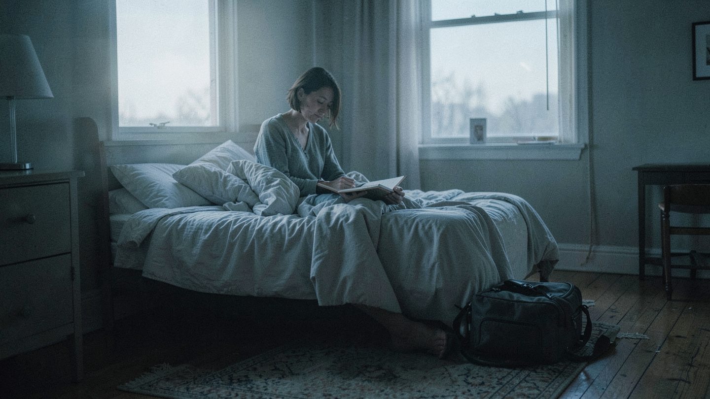 Editorial photo-style scene suggesting solitude, rest, and private reflection