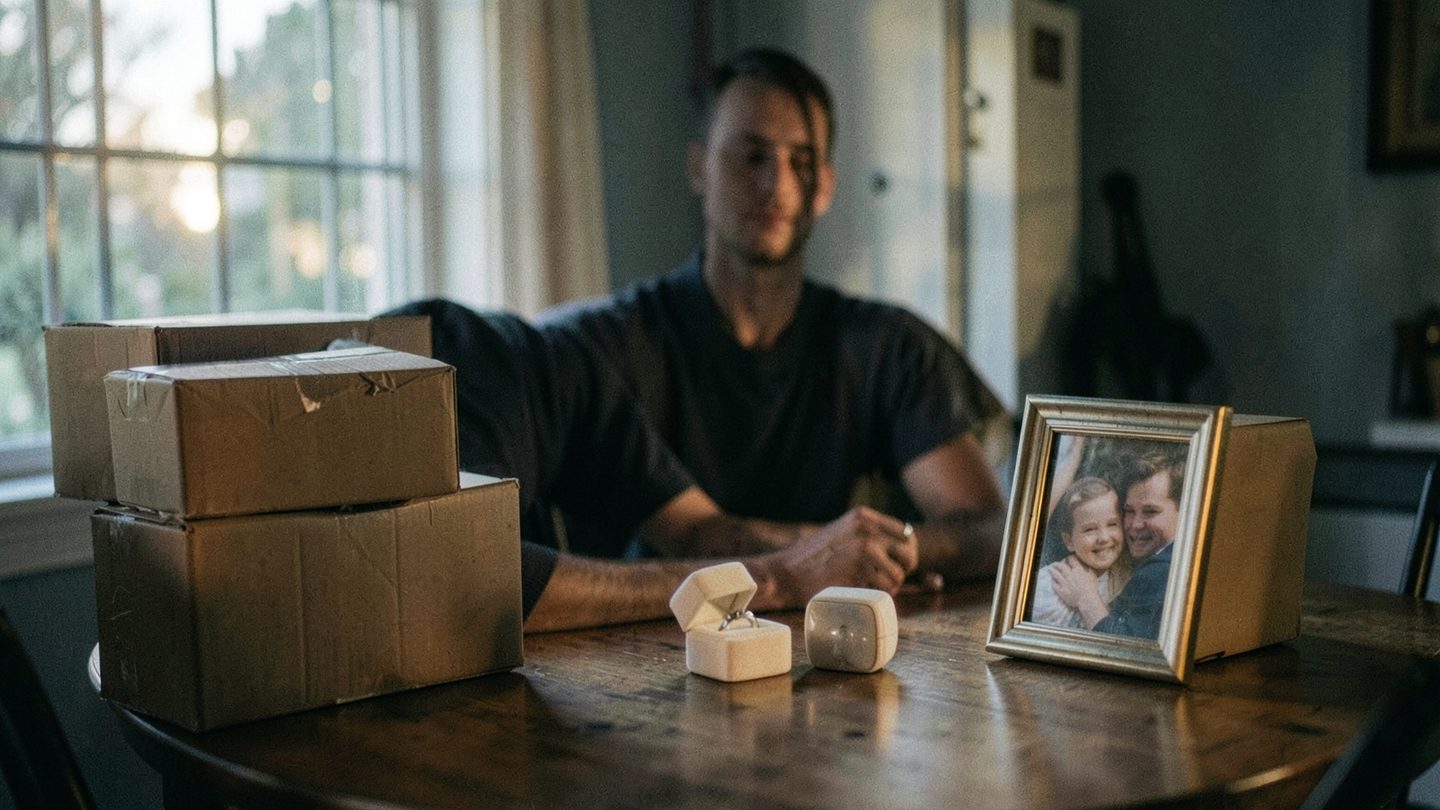 A realistic editorial scene suggesting tension between commitment, home, and family foundations