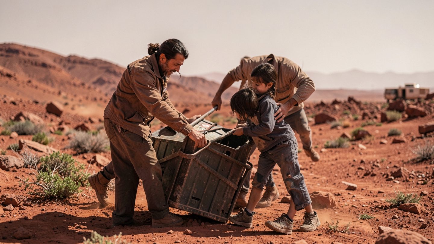 Editorial photo showing care and assertive action under tension