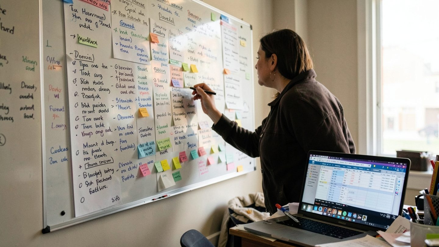 Candid workplace scene for a Uranus-Pluto timing story