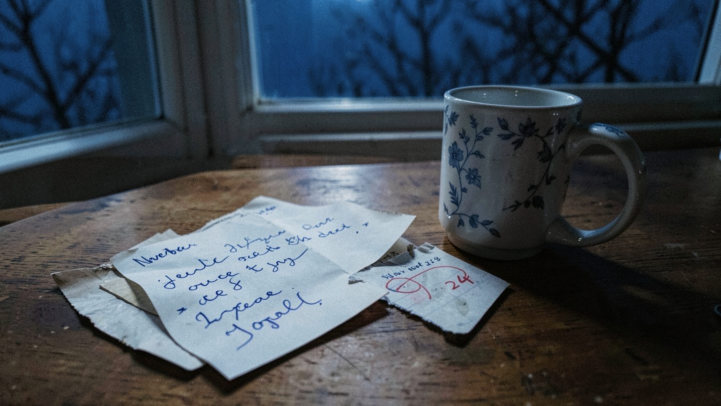 Desk scene suggesting a decision under the November full moon