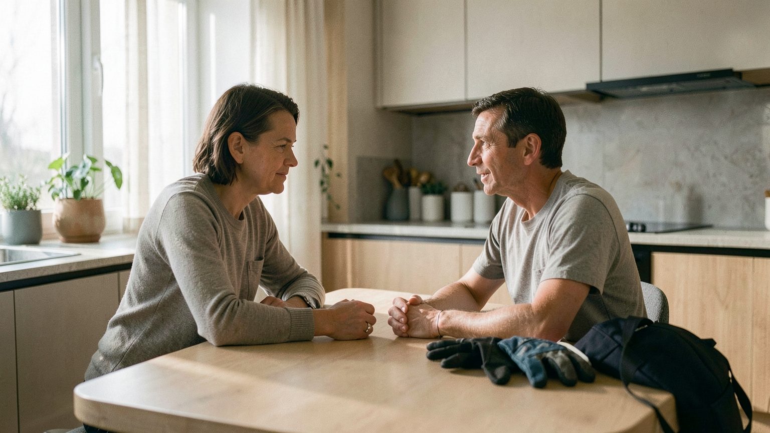 Editorial photo concept showing commitment versus impulse in a relationship