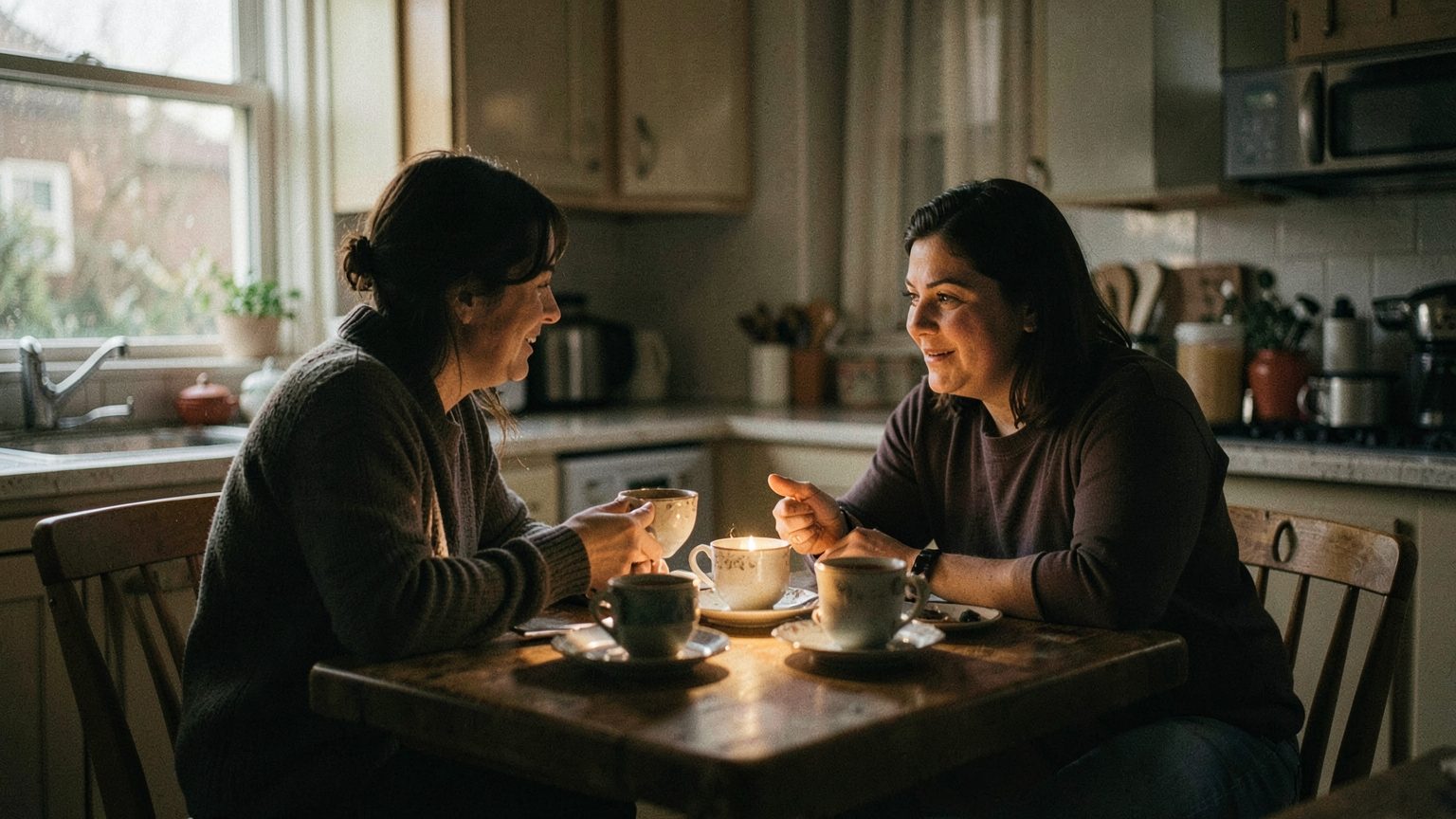 Photographic editorial scene suggesting emotional warmth and abundance
