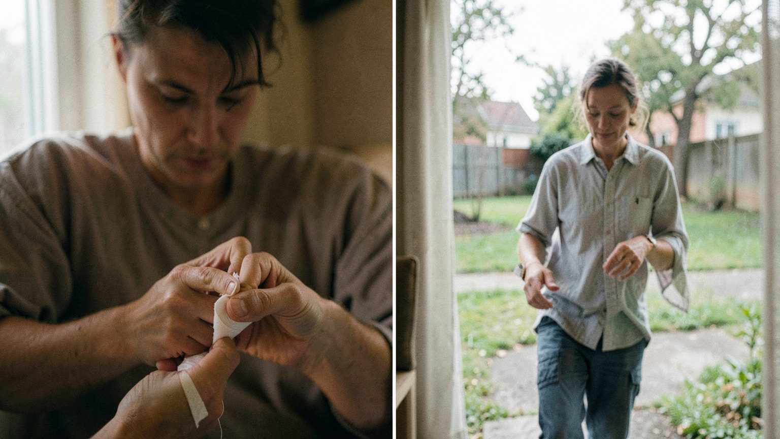 Editorial photograph suggesting healing through courageous action